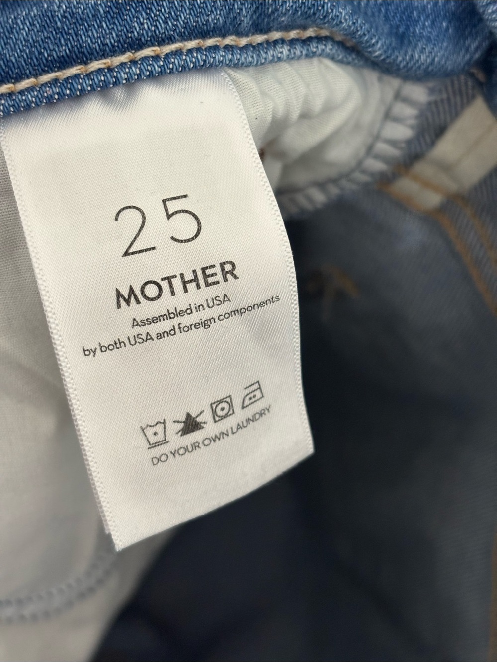 MOTHER Denim High Waisted Rascal Flood Jeans in Eye Of The Tiger Wash - Size 25 - Picture 9 of 10